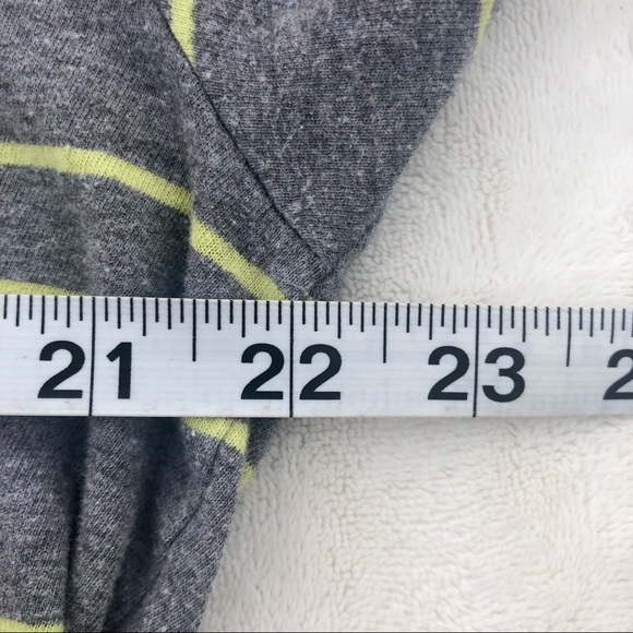 Old Navy Classic Tee Shirt Sz. Medium Striped Short Sleeve Gray Yellow - Picture 6 of 7